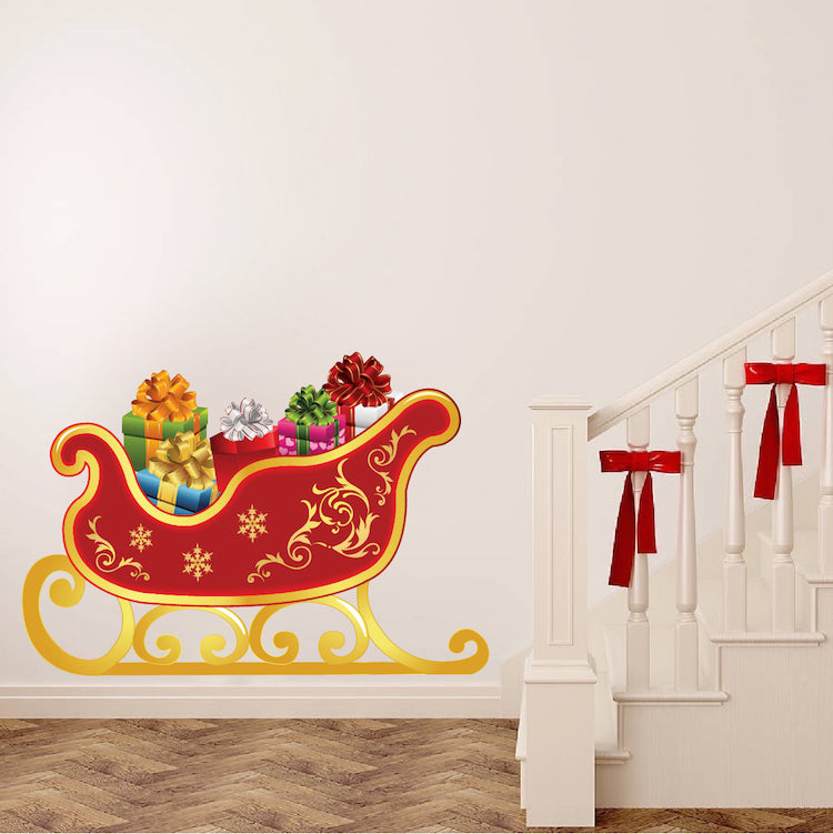 Santa’s Sleigh Wall Decal