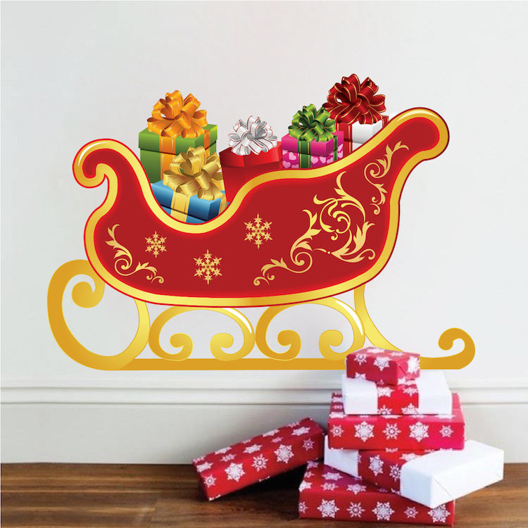 Santa’s Sleigh Wall Decal