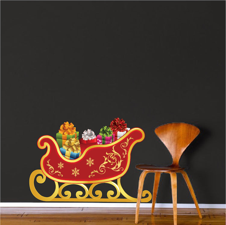Santa’s Sleigh Wall Decal