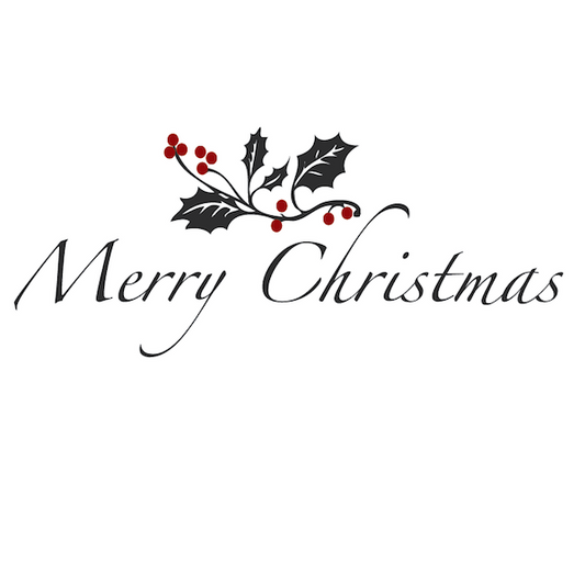 Merry Christmas & Leaves Wall Decal - additional product image