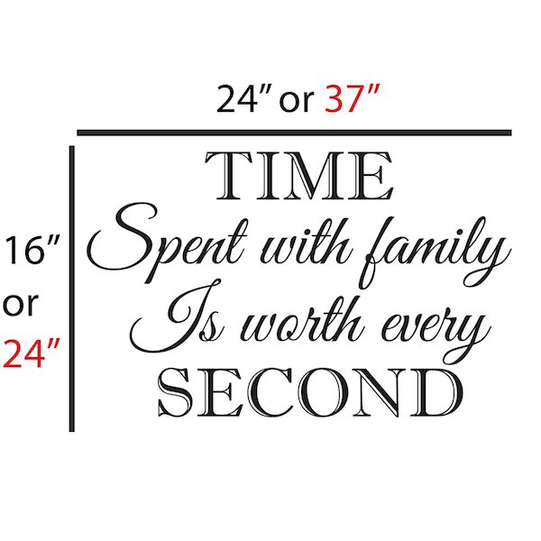 Family Time Wall Quote Decal - view 4