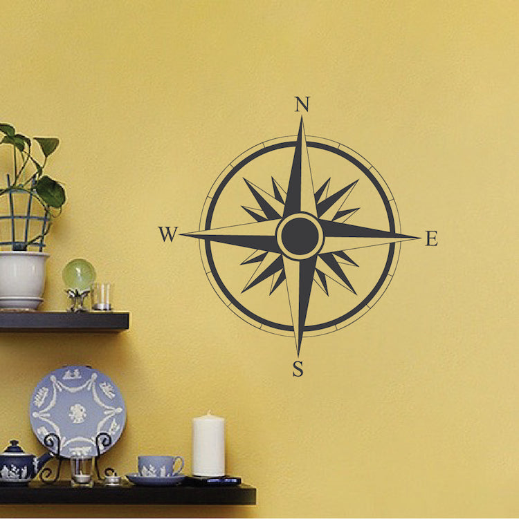 Compass Rose Wall Decal - view 3