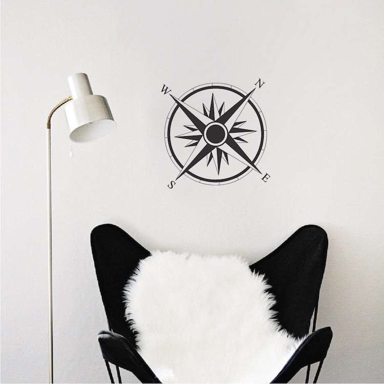 Compass Rose Wall Decal - view 4
