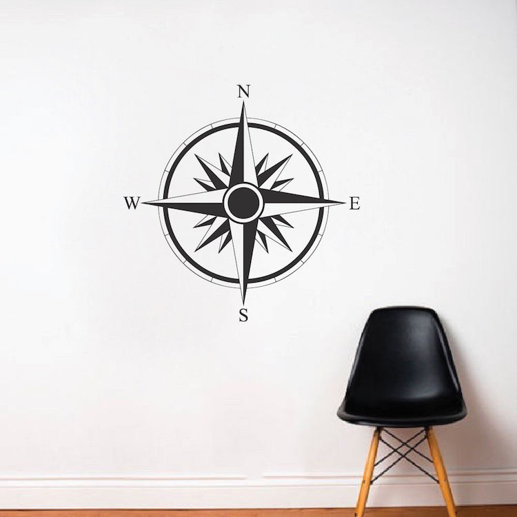 Compass Rose Wall Decal - view 1