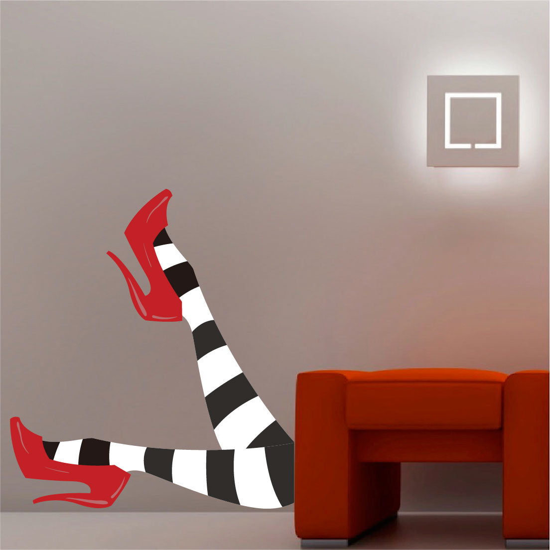 Halloween Witch Legs Wall Decal