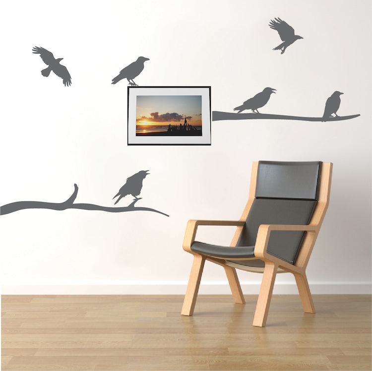 Crows & Branches Halloween Wall Decals - additional product image