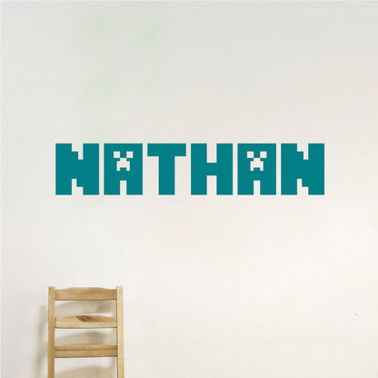 Personalized Block Style Name Wall Decal - view 2