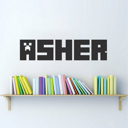 Personalized Block Style Name Wall Decal - view 1