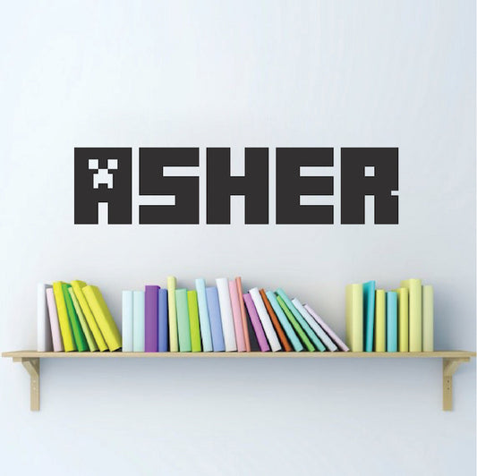 Personalized Block Style Name Wall Decal - view 1