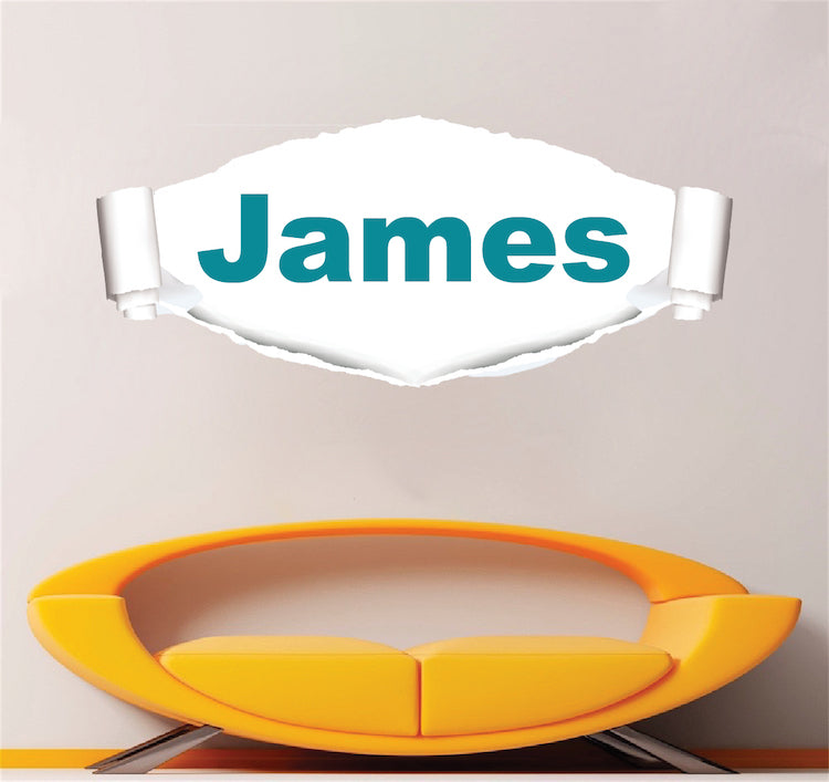 Ripped Wall Name Decal