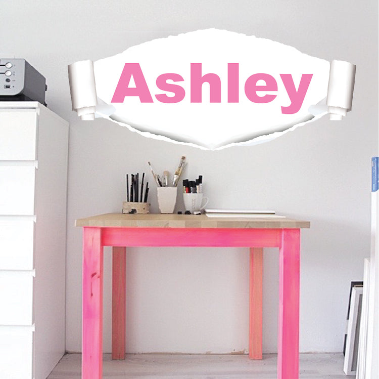 Ripped Wall Name Decal