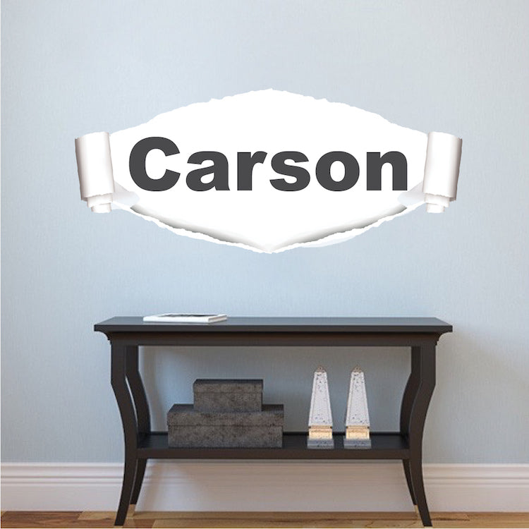 Ripped Wall Name Decal