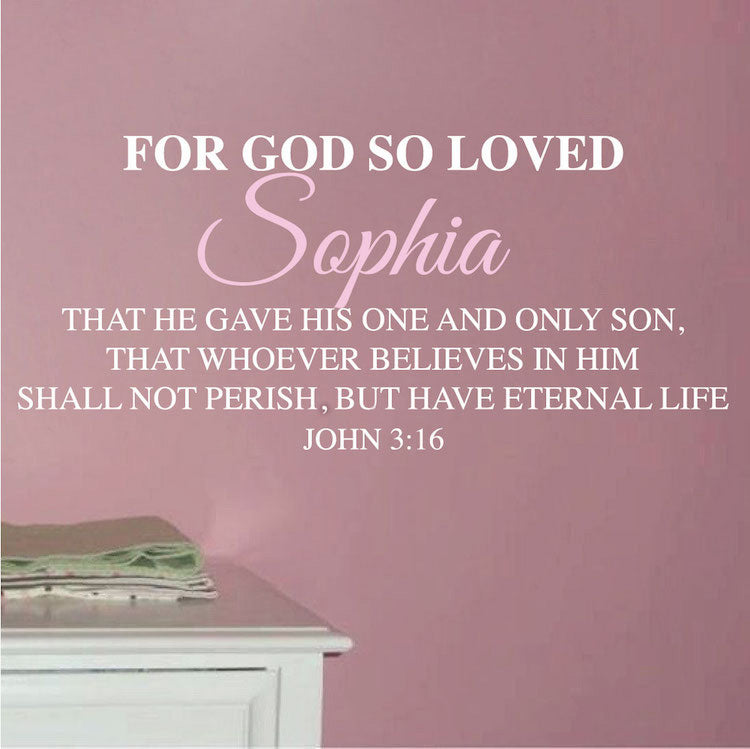Personalized Nursery Faith Quote Wall Quote Decal - view 3