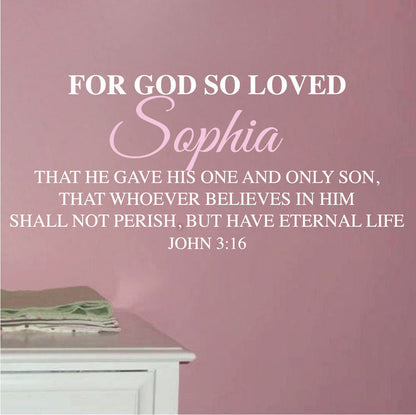 Personalized Nursery Faith Quote Wall Quote Decal - view 3