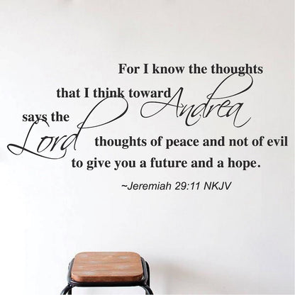 Custom Scripture Wall Quote Decal