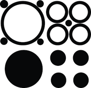 Rings and Dots Wall Decal Set - Design 2 - view 4