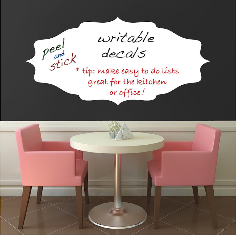 Dry Erase Plaque Decal
