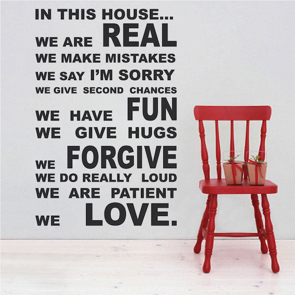 In This House Wall Quote Decal - view 1