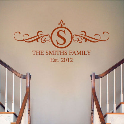 Personalized Family Surname Wall Decal