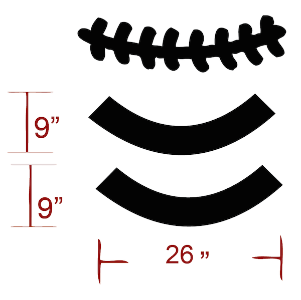 Football Stitches Wall Decal Set - view 2