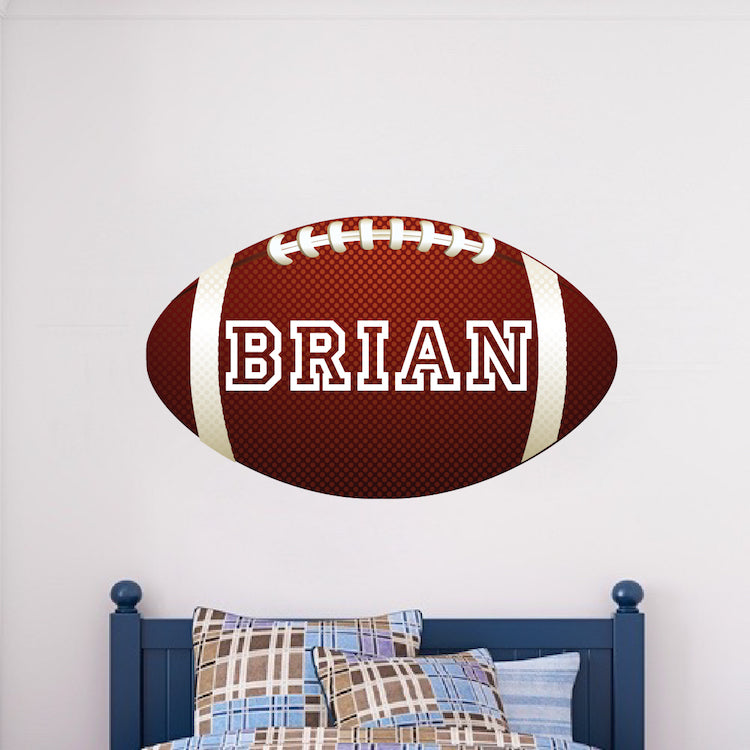 Custom Name Football Decal
