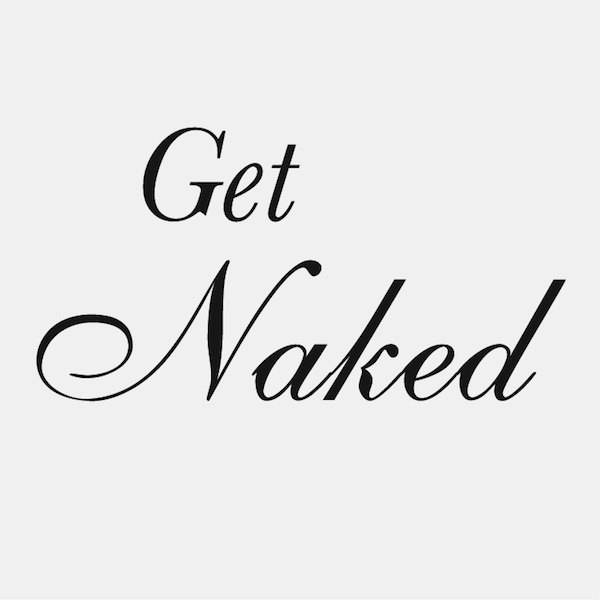 Get Naked Bathroom Saying Wall Quote Decal - view 3