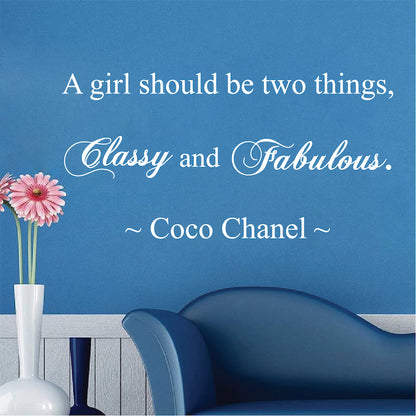 Classy and Fabulous Wall Quote Decal