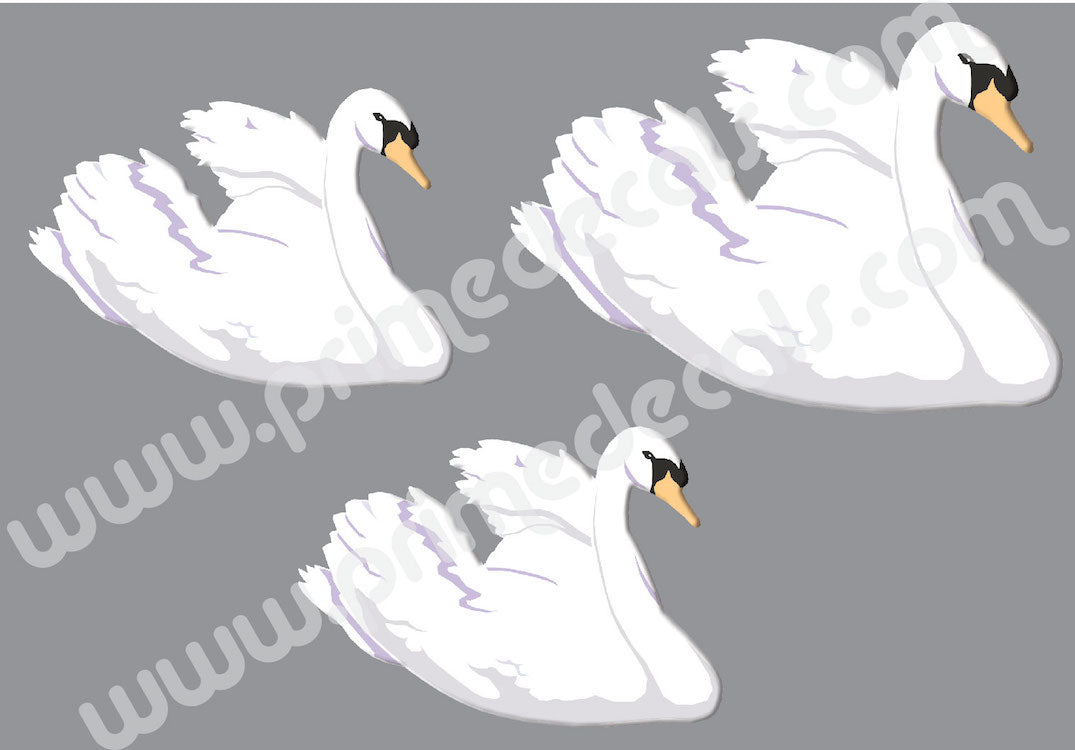 Swan Wall Decal Set