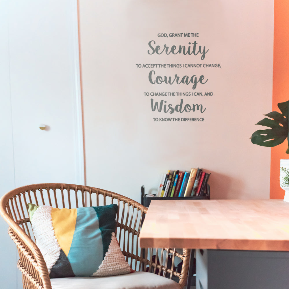 Serenity Prayer Wall Decal – Inspirational Quote