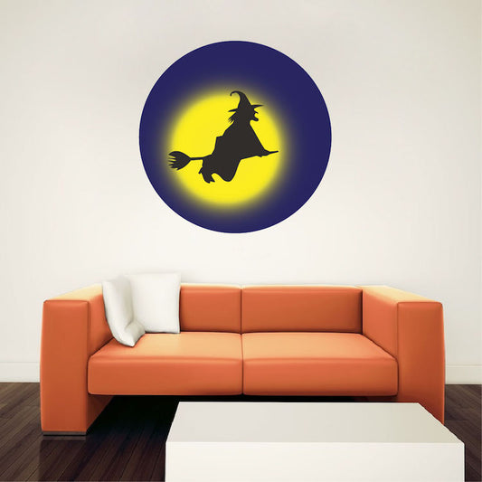 Flying Witch Halloween Decal