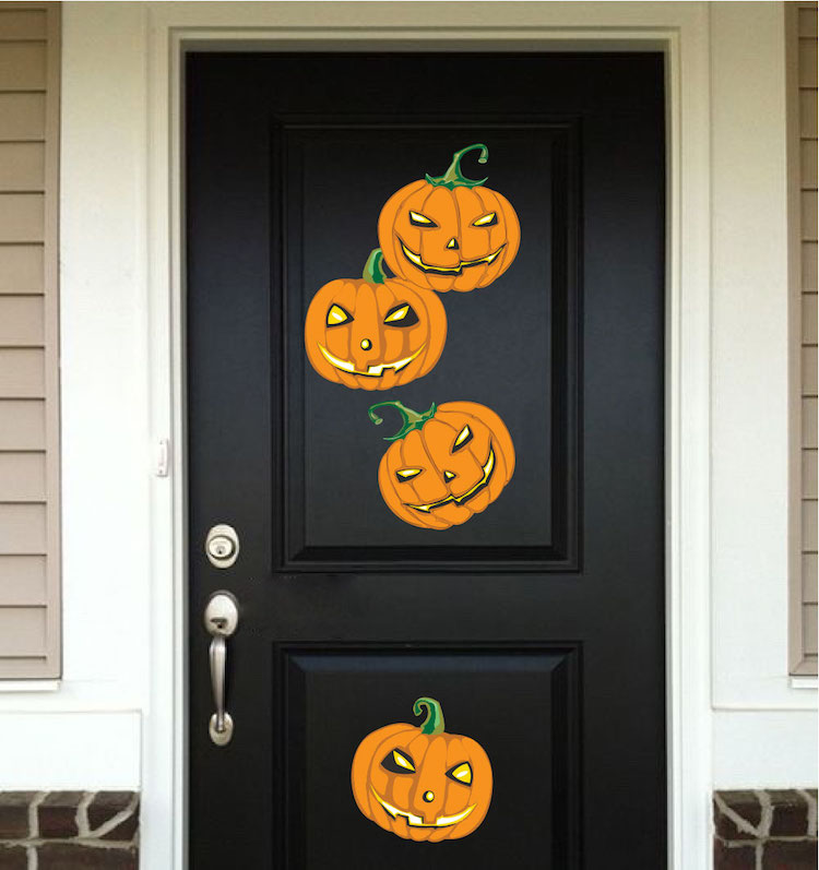 Halloween Pumpkin Wall Decal Set