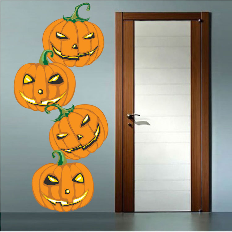 Halloween Pumpkin Wall Decal Set