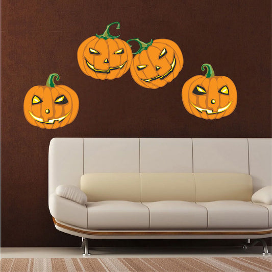 Halloween Pumpkin Wall Decal Set