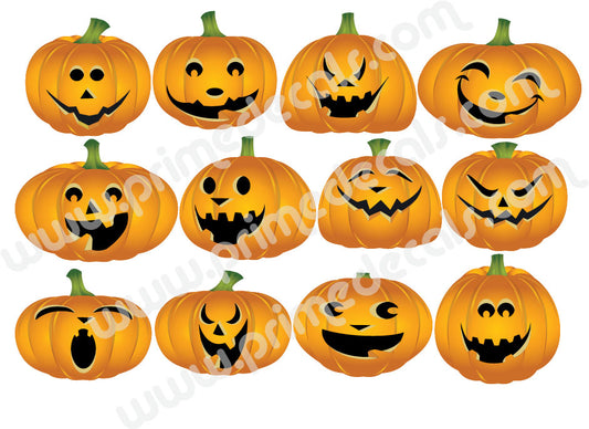 Pumpkin Decals – Removable Vinyl Stickers