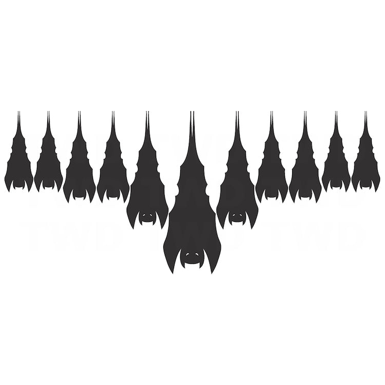 Hanging Bat Halloween Wall Decals - additional product image