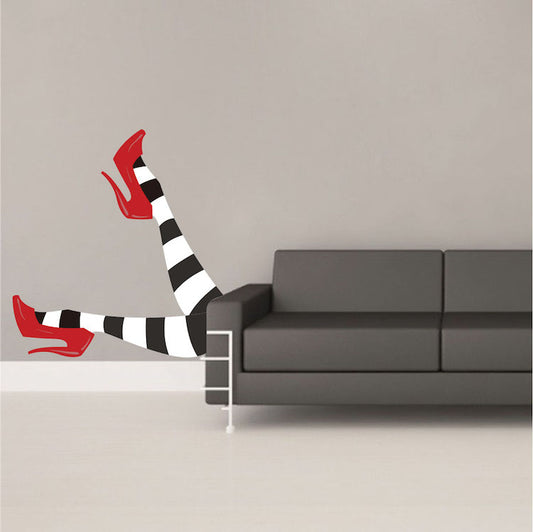 Halloween Witch Legs Wall Decal