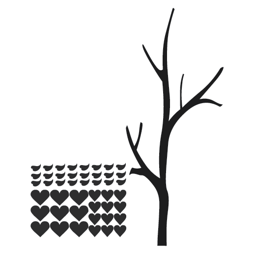 Heart Leaf Tree Wall Decal - view 3