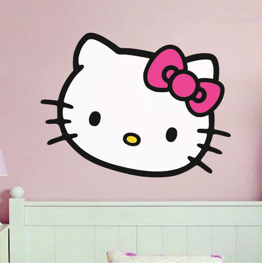 Hello Kitty Wall Decal Sticker Hello Kitty Logo Removable Bedroom Art