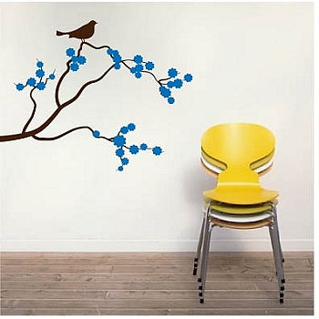 Flowering Branch and Bird Wall Decal - view 4