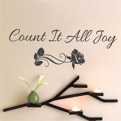 Bible Verse Wall Sticker – Count It All Joy Interior Wall Decal