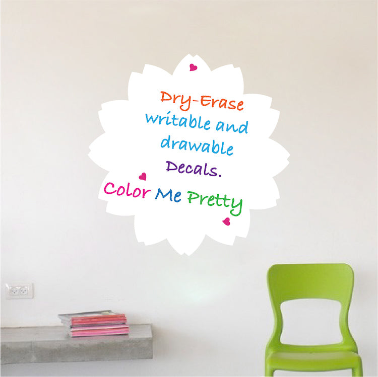 Flower Dry Erase Decal