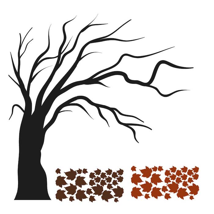 Seasonal Tree and Leaves Wall Decal - view 4