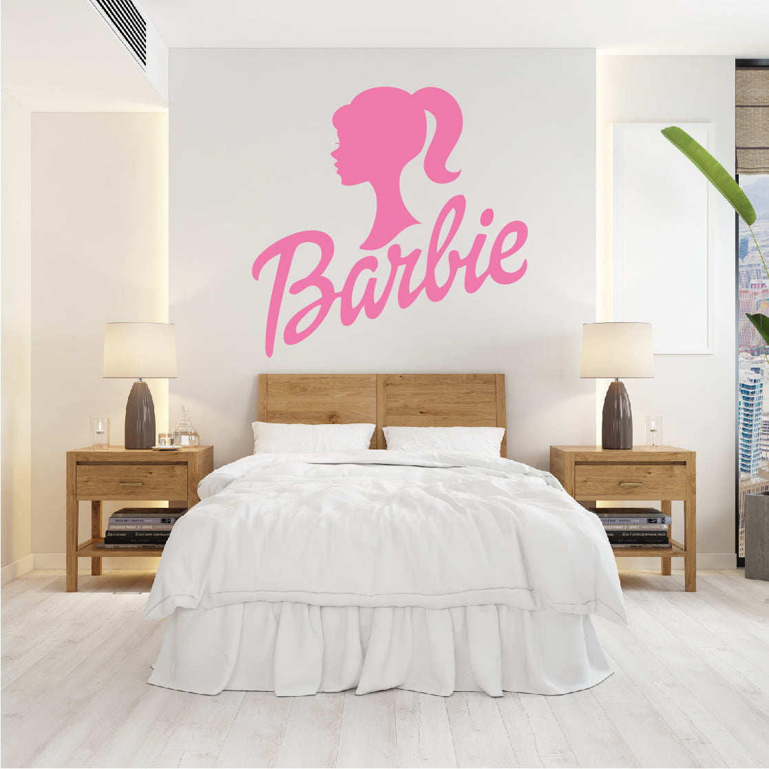 Barbie Wall Decal Sticker Multi Surface Barbie Logo Bedroom Decor