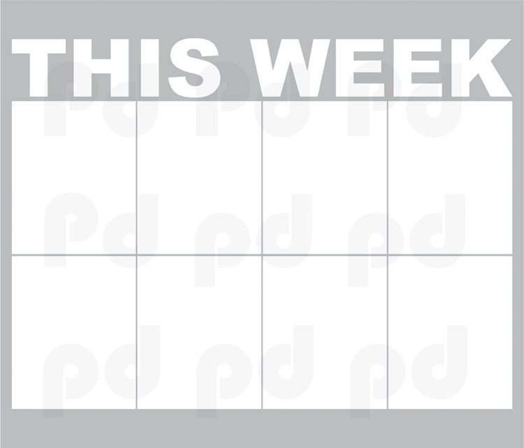 Weekly Calendar Decal