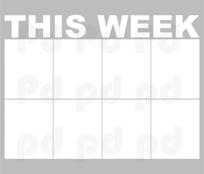 Weekly Calendar Decal