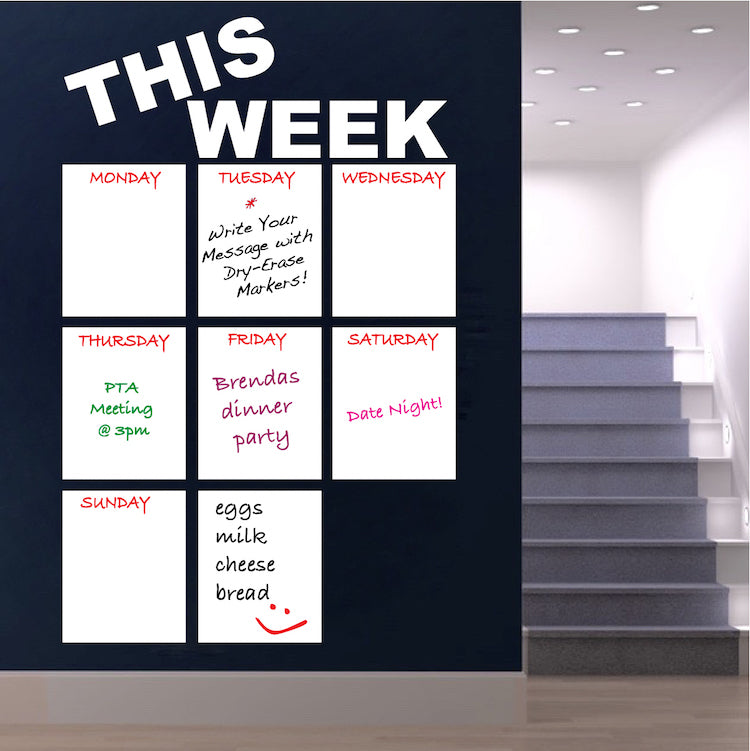 Weekly Calendar Decal