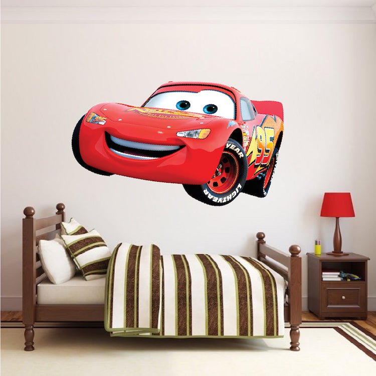Cartoon Race Car Decal
