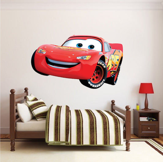 Cartoon Race Car Decal