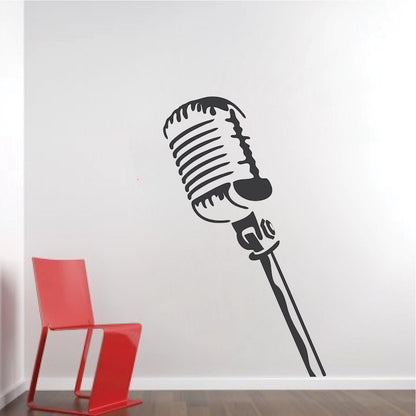 Microphone and Stand Wall Decal - view 1