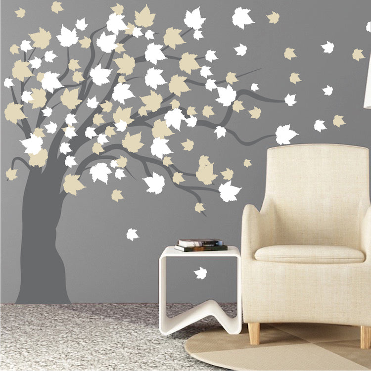 Seasonal Tree and Leaves Wall Decal - view 2